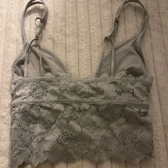 Gray Ribbed Bralette - Picture 4 of 5
